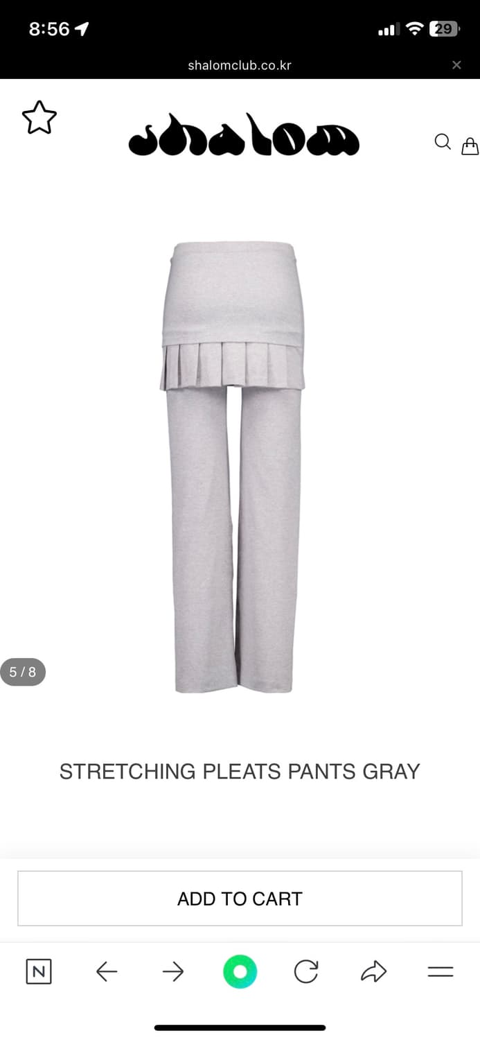 구함)STRETCHING PLEATS PANTS GRAY/스트레칭 플리츠 상품이미지1