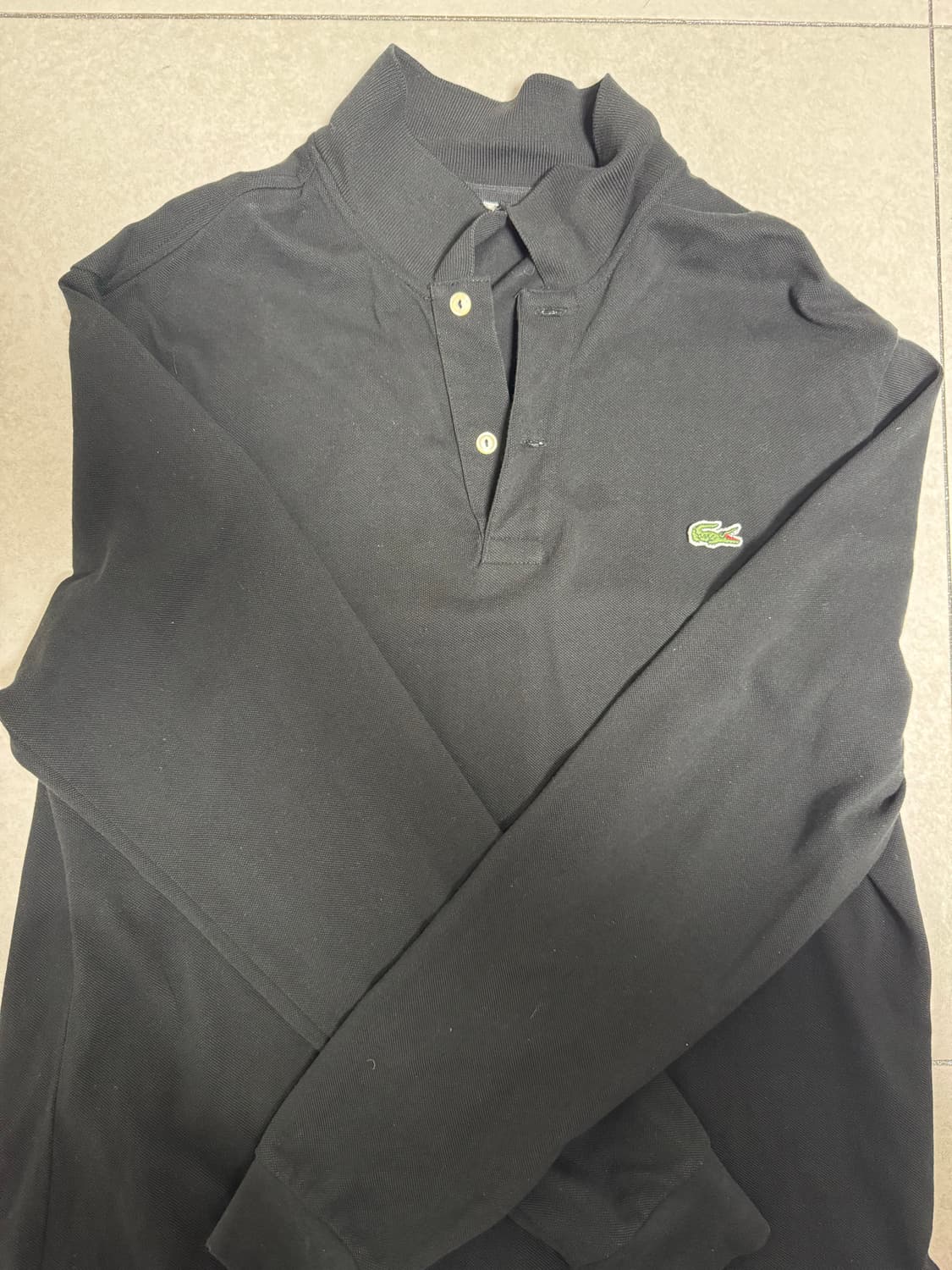 라코스테 긴팔 폴로 티셔츠 US L 상품이미지1