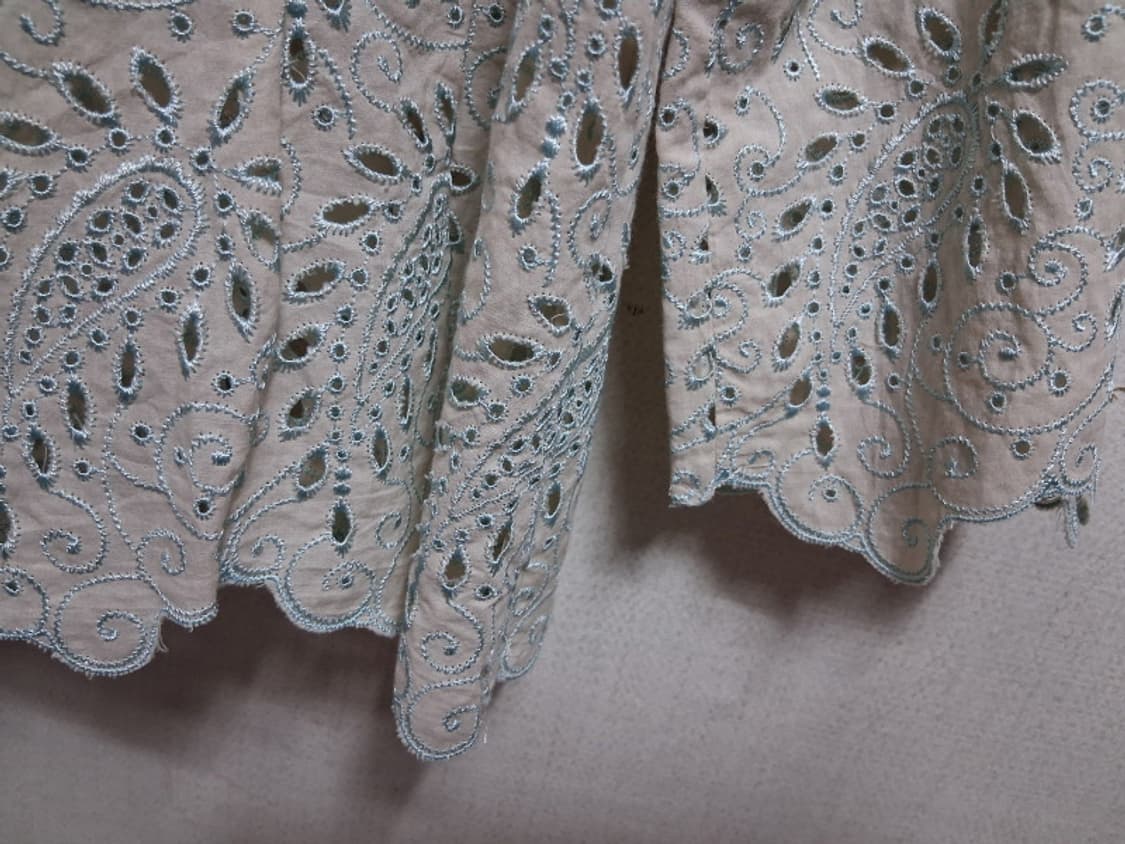 일본빈티지 Tronco Palla 아사면 레이스블라우스 가디건 미착새옷  상품이미지8