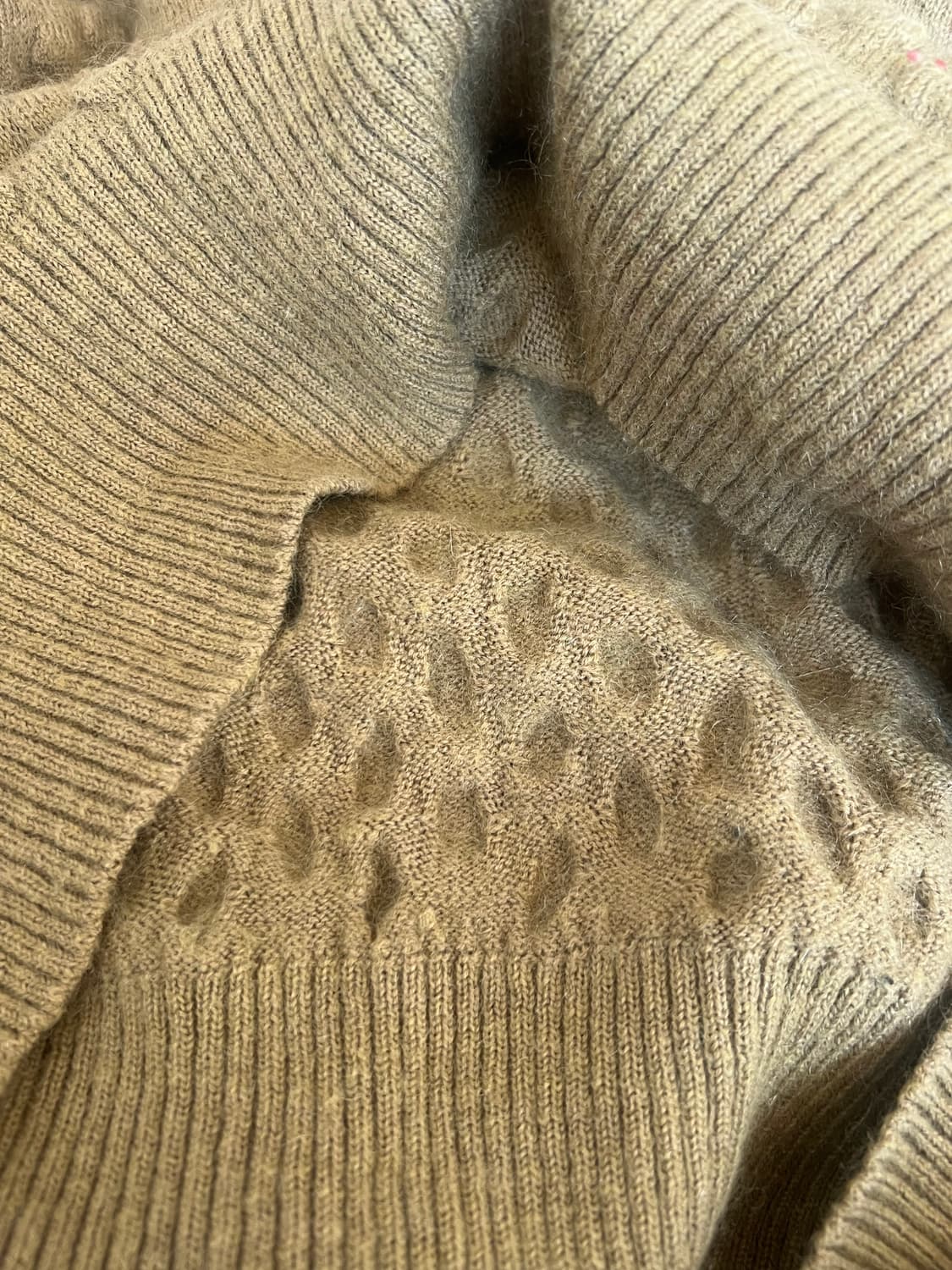 코스 COS 남성 카멜베이지 라운드울니트 울코튼니트 상품이미지6