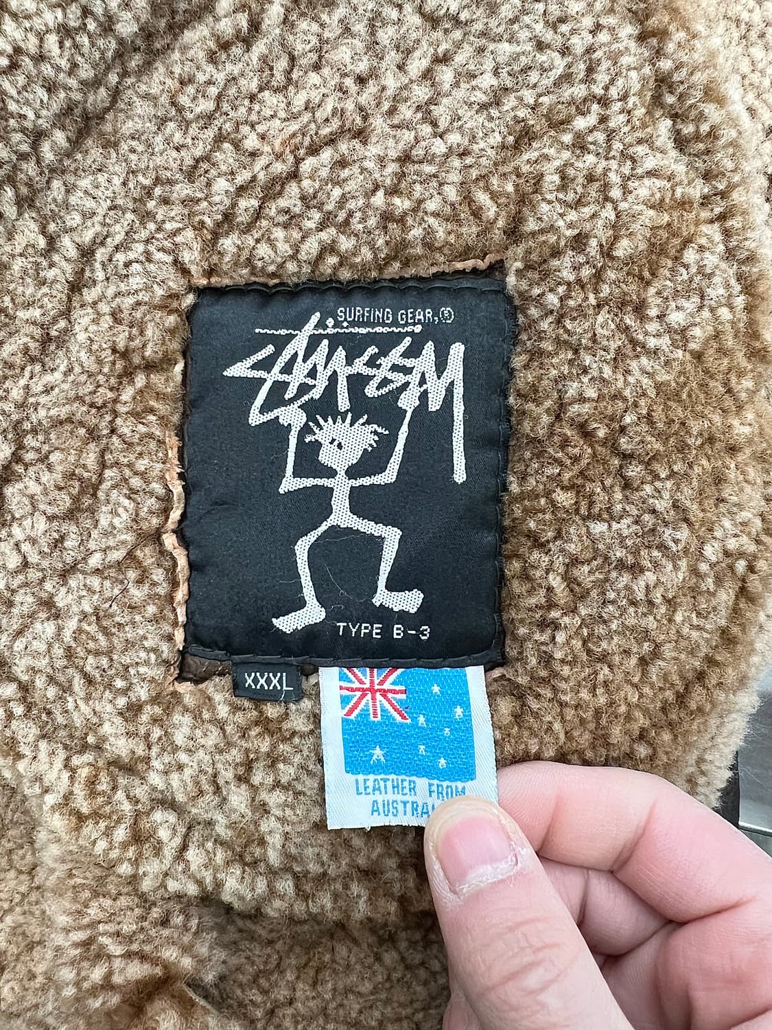 스투시 90s 부틀렉 b-3 쉽 레더 자켓 상품이미지8