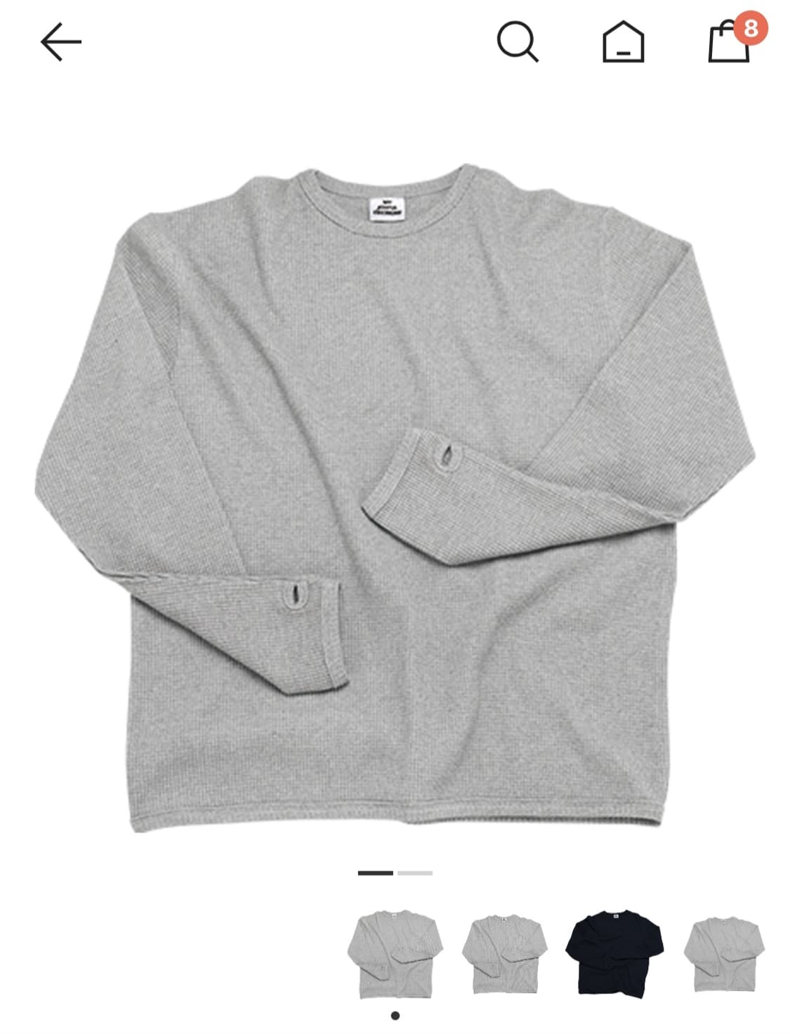 mjd 와플 핑거홀 롱슬리브 상품이미지1