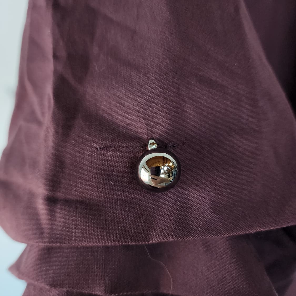 나이스클랍 버건디 브이넥 블라우스 상품이미지6