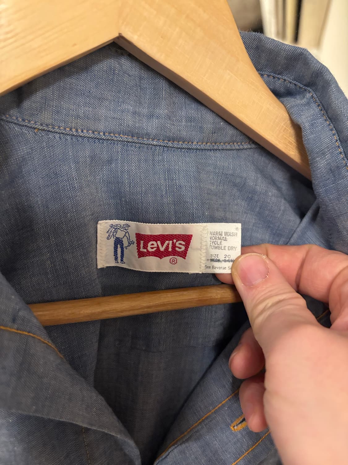 리바이스 오렌지탭 샴브레이셔츠 상품이미지3