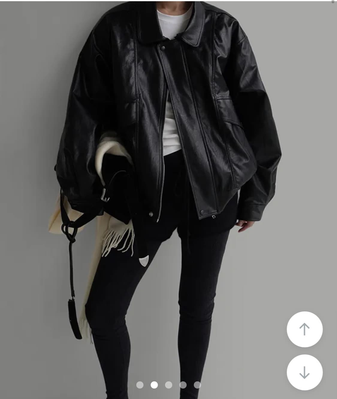 라룸 레더 덤블 자켓  상품이미지1