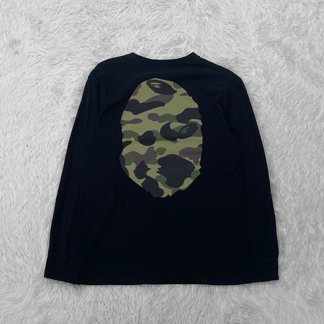 베이프 1st 빅 사루 카모 롱슬리브 블랙 상품이미지3