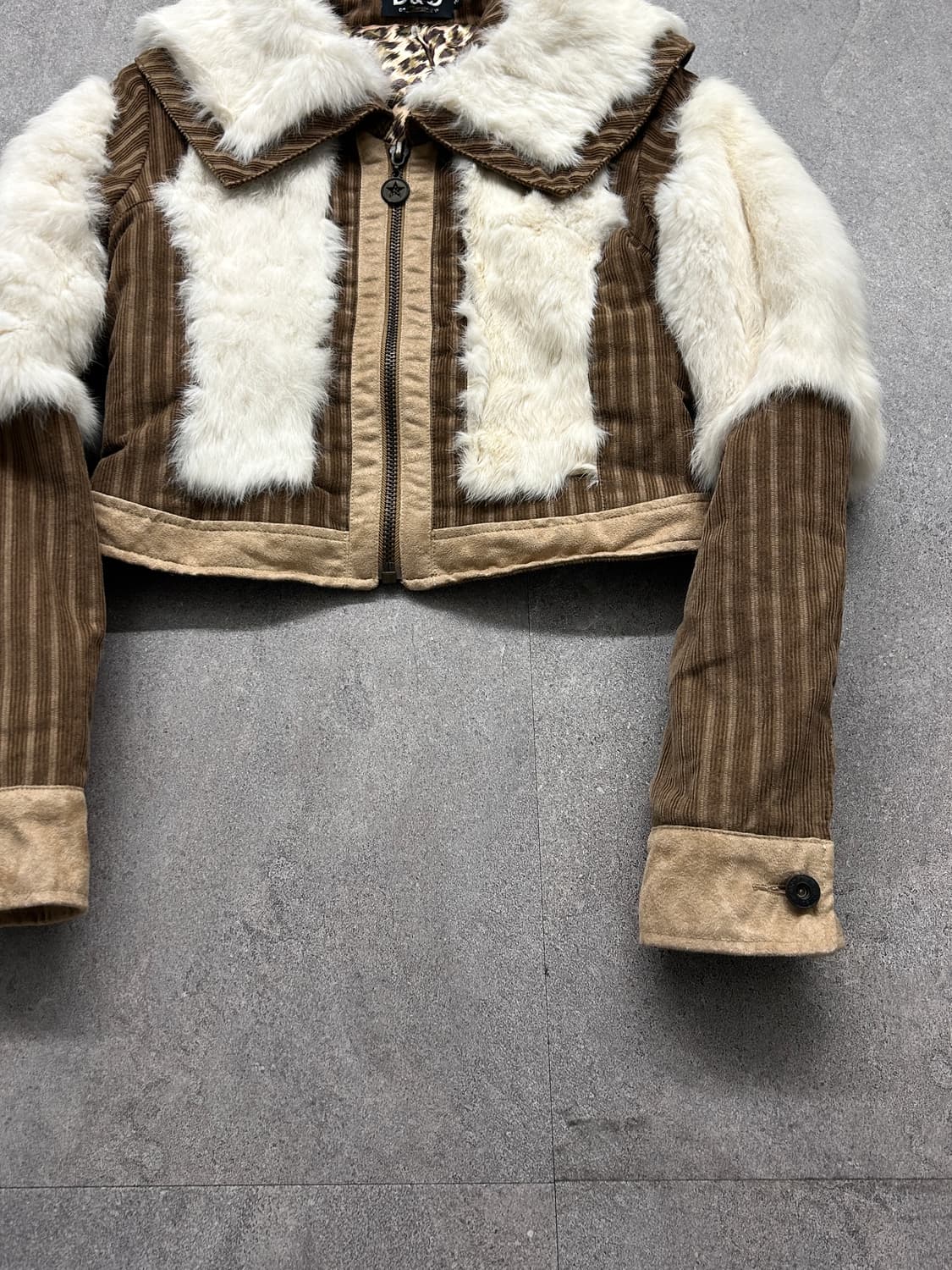 D&G 시어링 백크로스 하이넥 봄버 자켓 상품이미지4