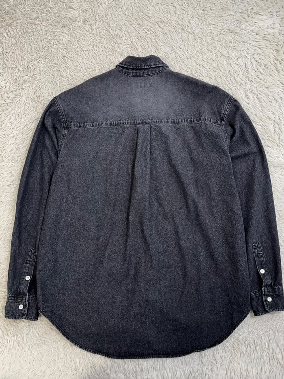 빈티지 흑청 데님 셔츠/#2817 상품이미지3