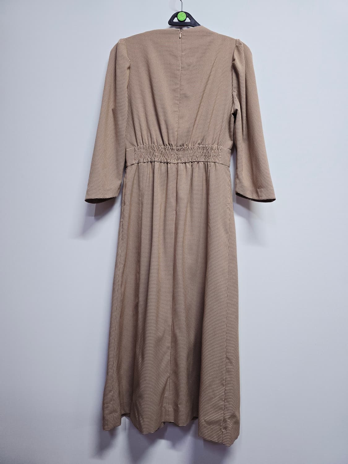 라인 체크 패턴 롱 원피스 상품이미지5