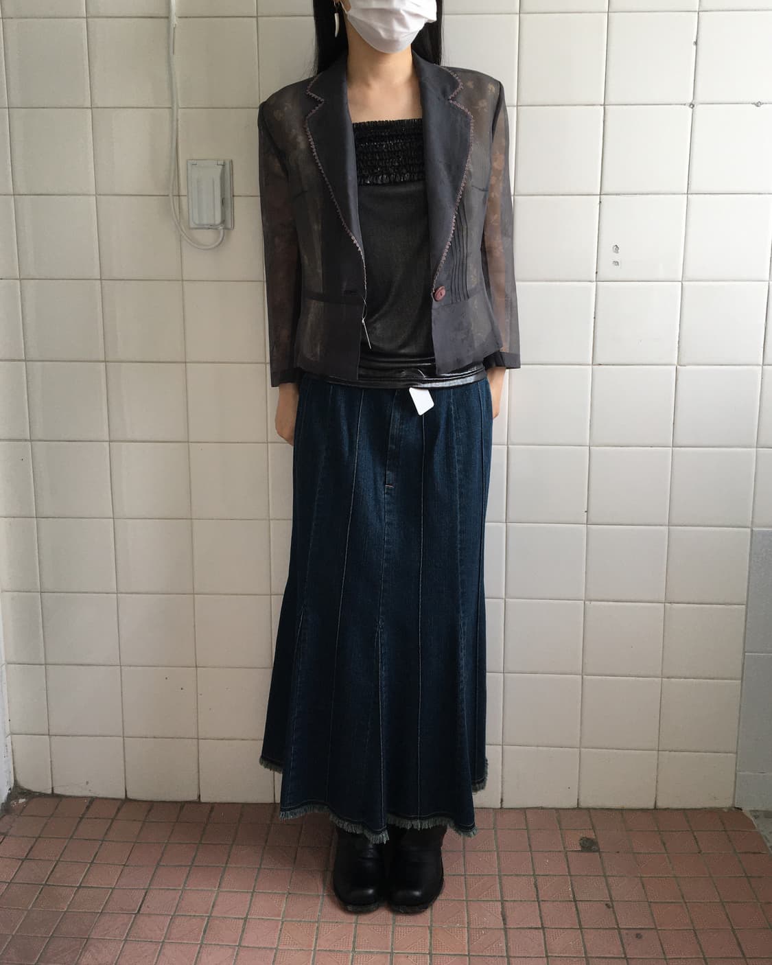 Frill point glitter nsleeveless 상품이미지6