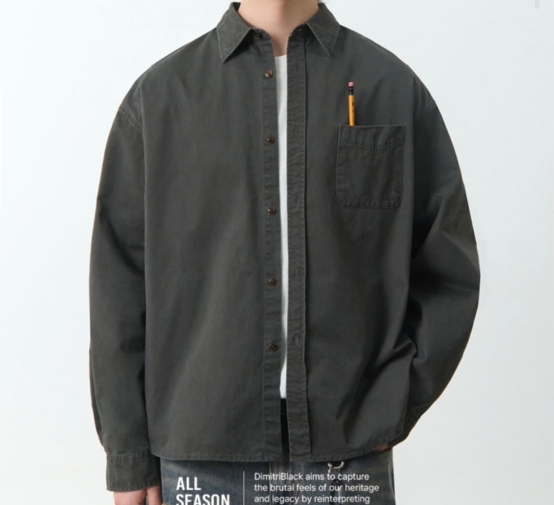 [새상품] 디미트리블랙 차콜 셔츠 M 상품이미지1