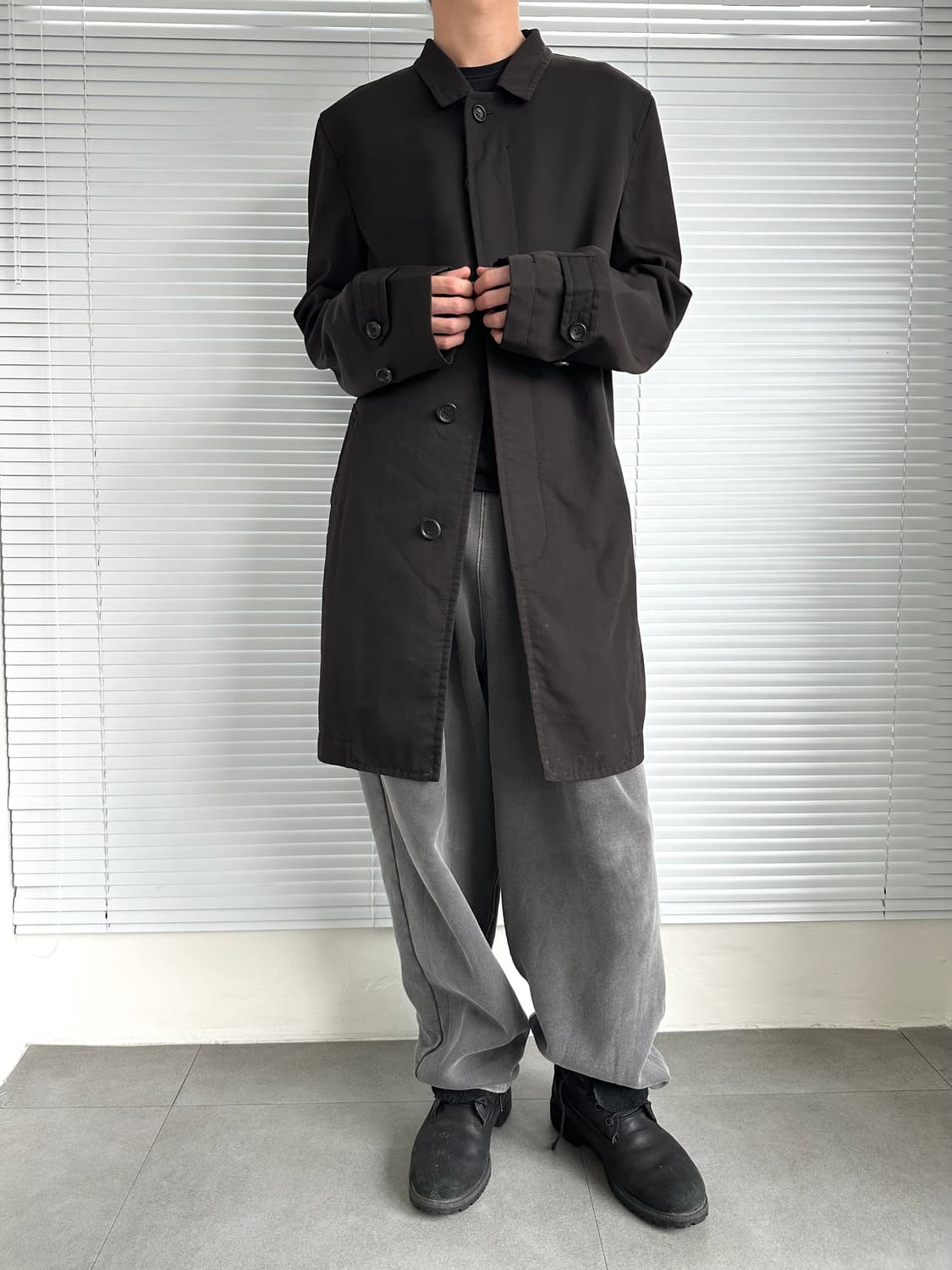 꼼데가르송 옴므플러스 다크브라운 코트 상품이미지2