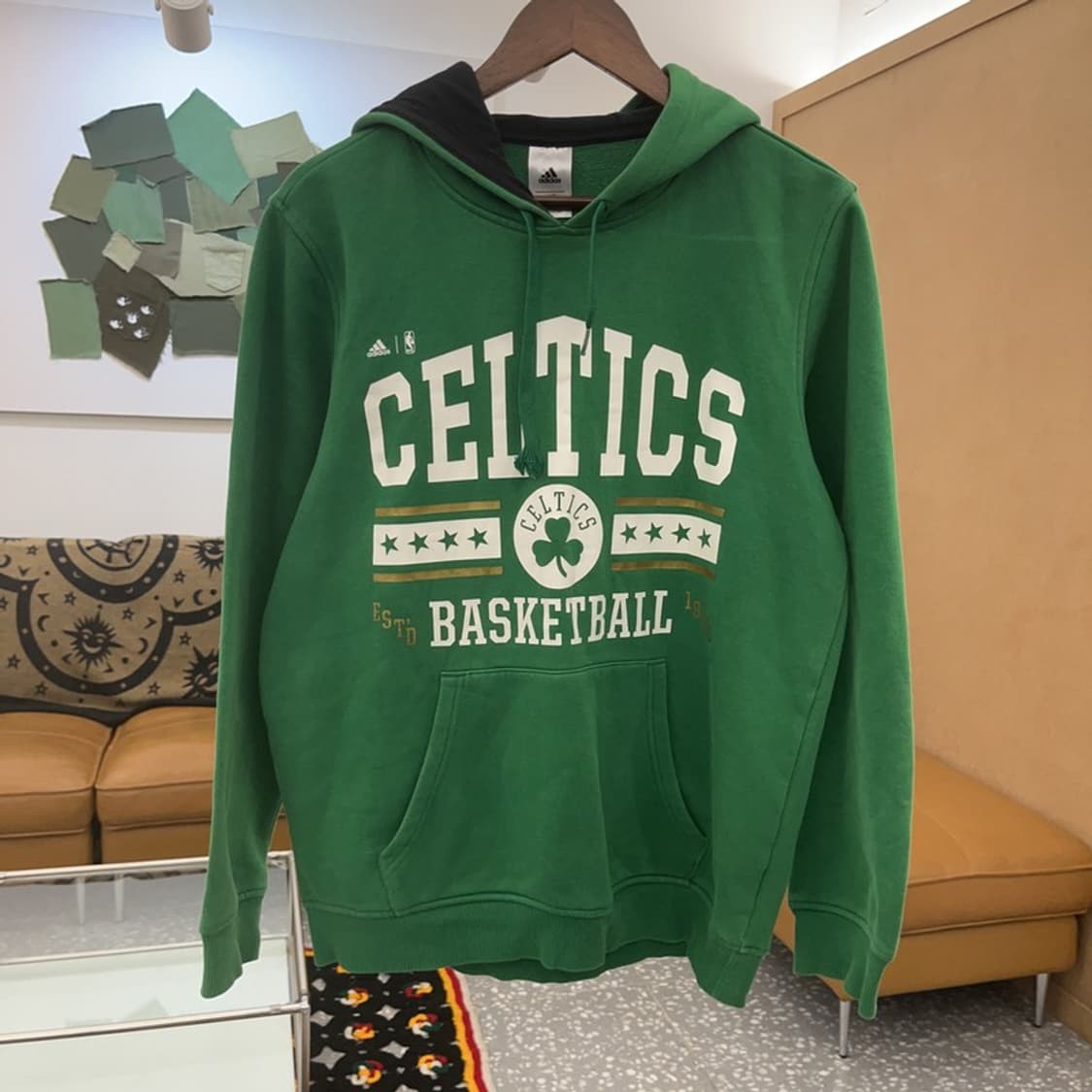 아디다스 보스턴 셀틱스 Y2K 키치 기모 후드티 95 C07787 상품이미지3