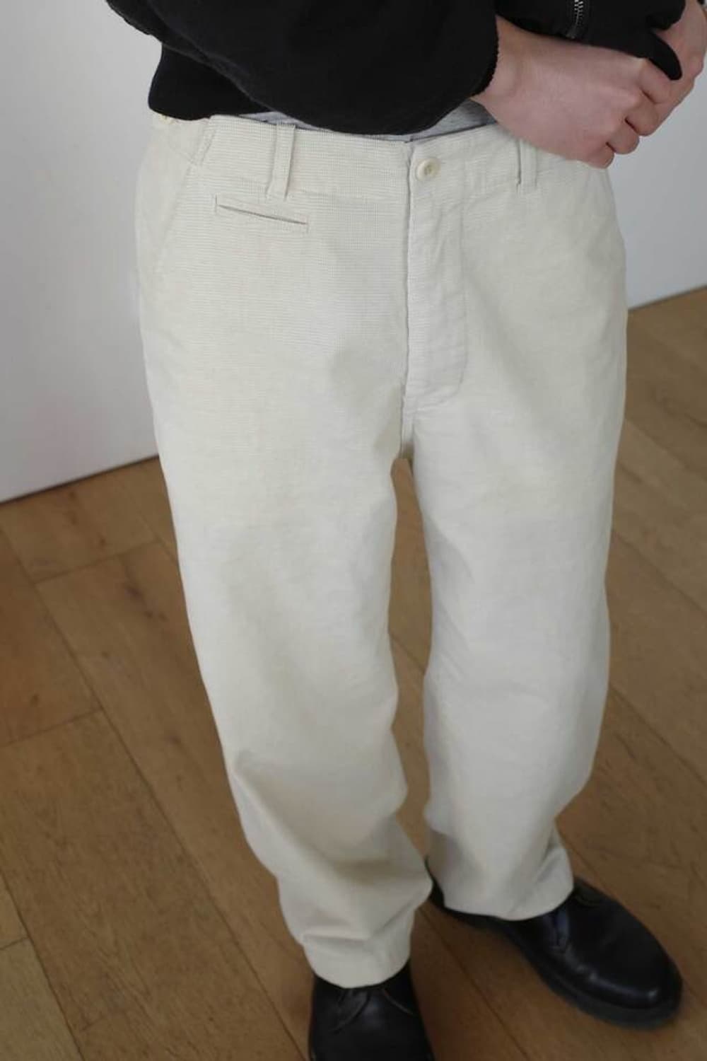 Ham 워시드 와플치노 팬츠 화이트 3 상품이미지3