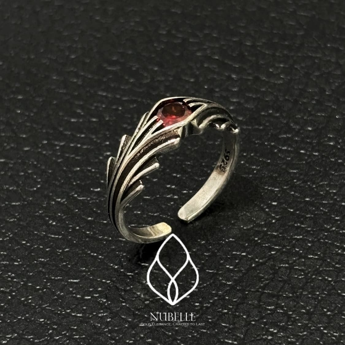 🌗Antique red eye ring / 엔틱 레드아이 반지 상품이미지5