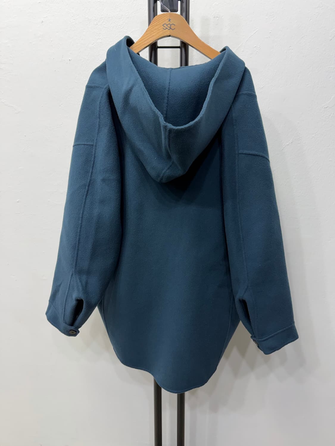 정품) 시스템 한섬 블루 오버사이즈 숏 코트 자켓 82 상품이미지5