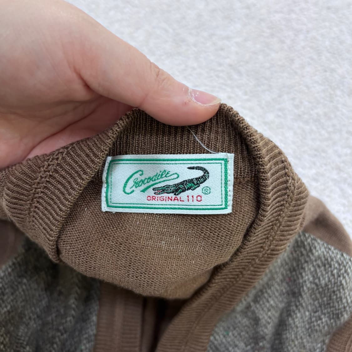 110 라코스테 브라운 니트 조끼 0428E 상품이미지3