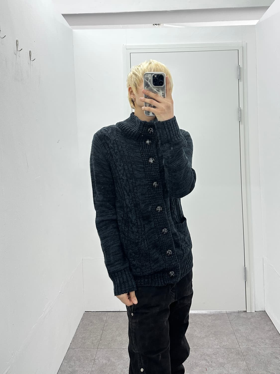Anti Label high neck button knit jacket 상품이미지1