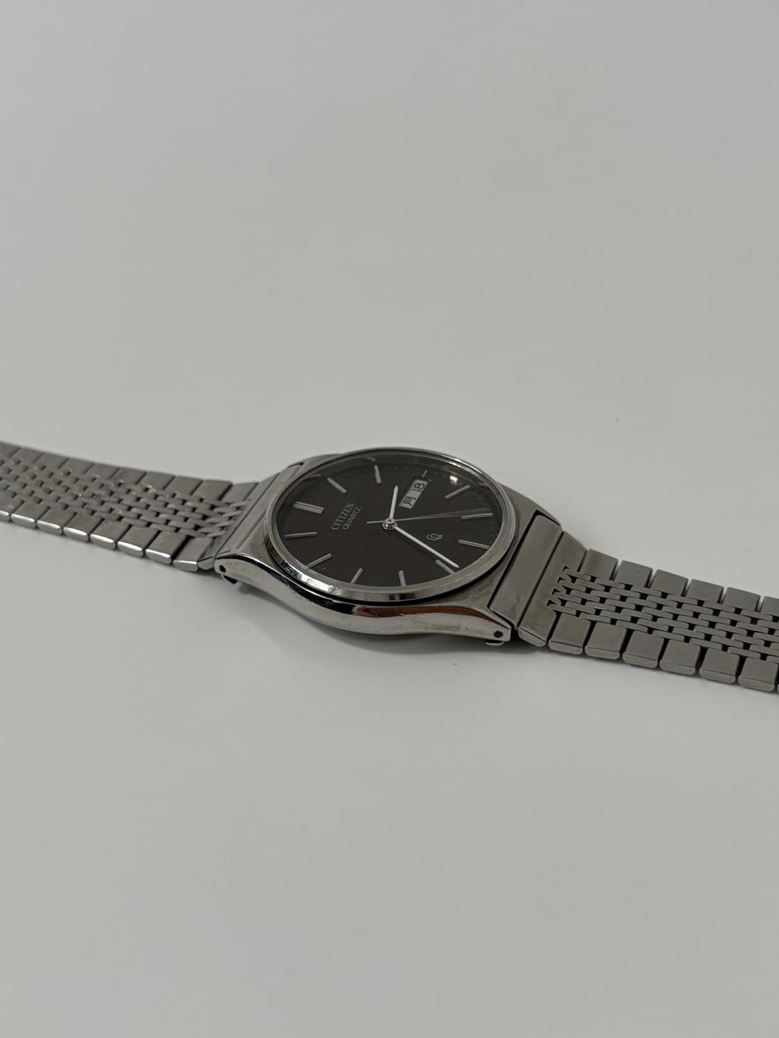 80s CQ brown dial silver quartz 상품이미지8