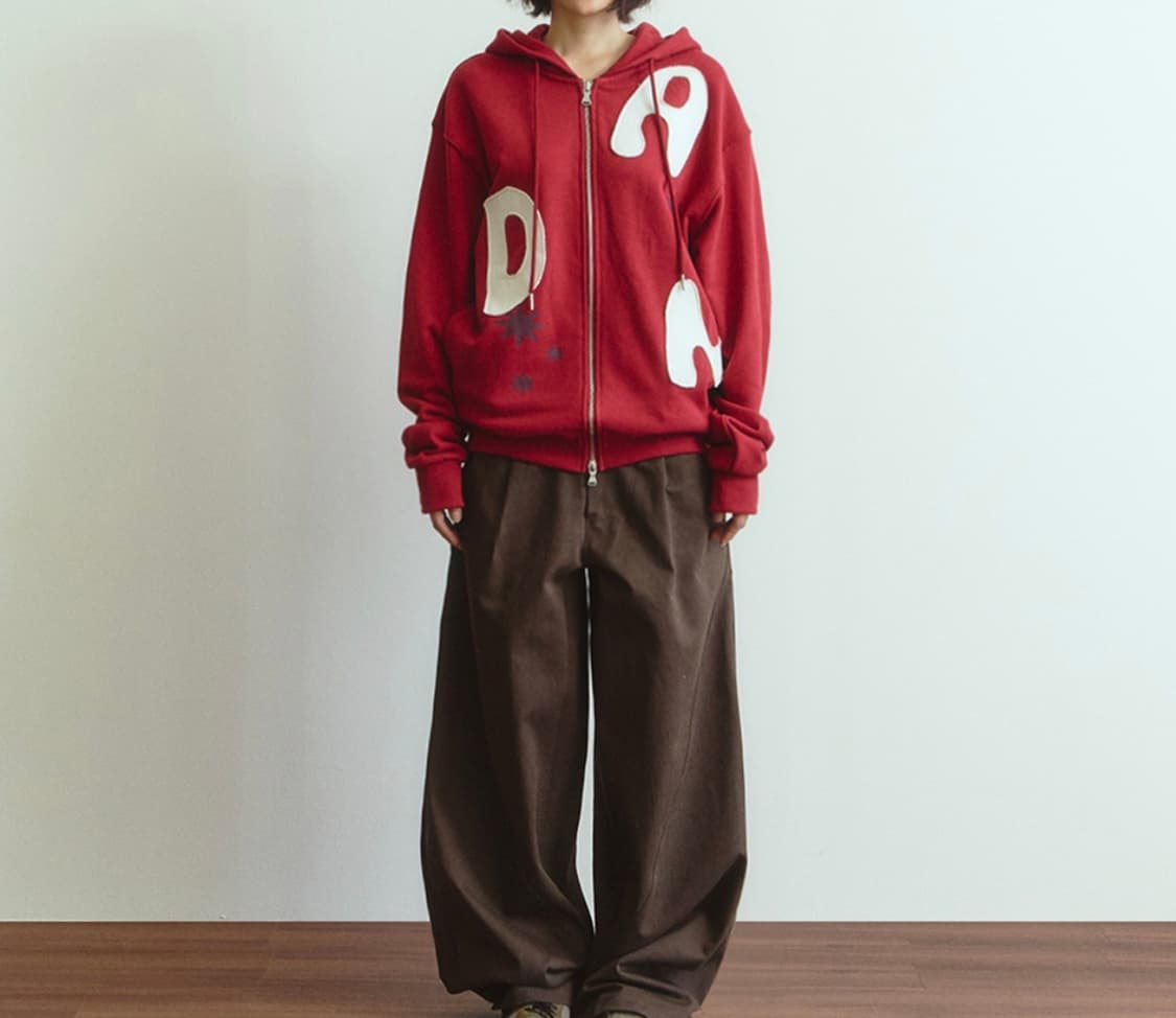 Dandel DD type applique hoodie zip-up 상품이미지3