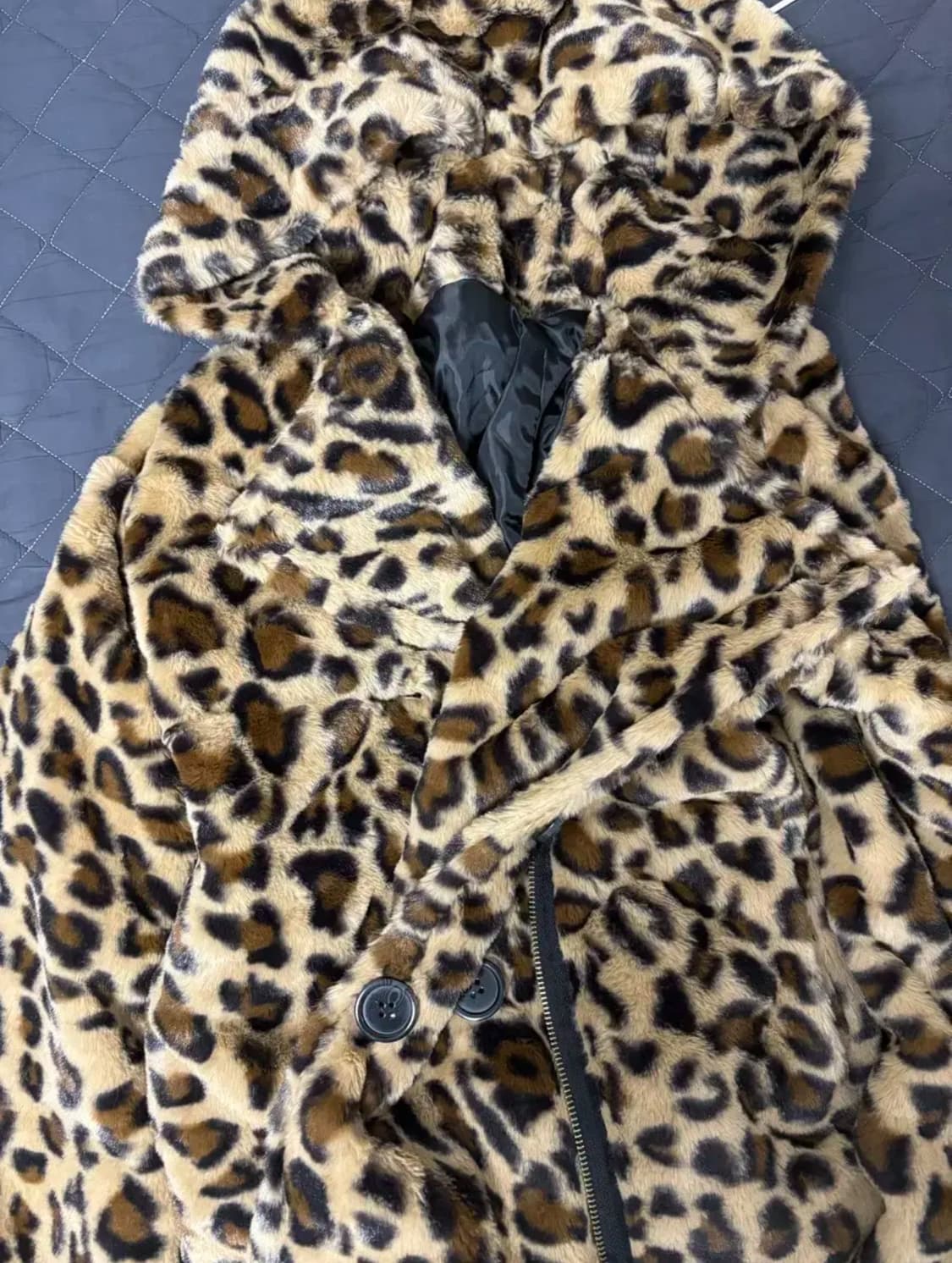 지금만) d.i.a 오네갸루 호피 퍼코트 상품이미지1