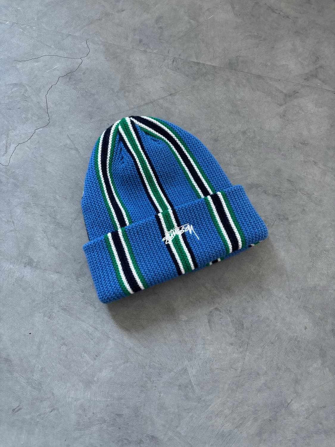 Stussy 스투시 버티컬 스트라이프 커프 비니 상품이미지1