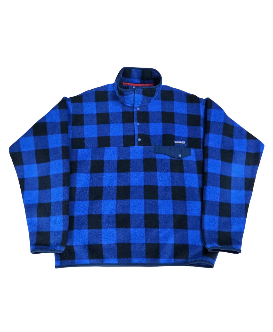(L)파타고니아 블루 체크 신칠라 플리스 버팔로 패턴 상품이미지1