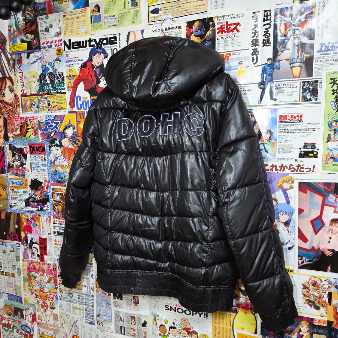 DOHC 빈티지 Y2K 유광 자수 후드 패딩 상품이미지6