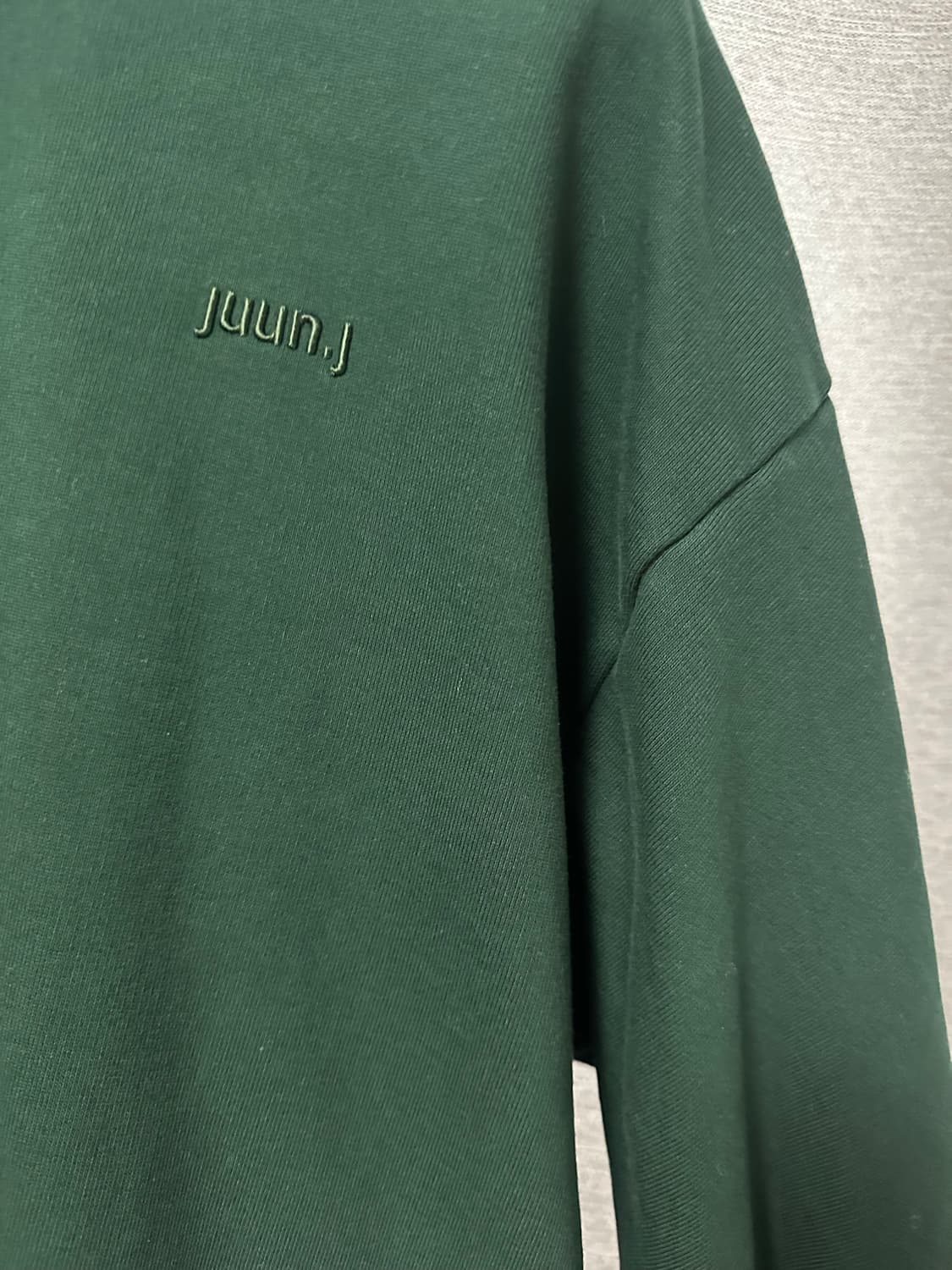 준지 스몰로고 후드티 딥그린 (S) 상품이미지3