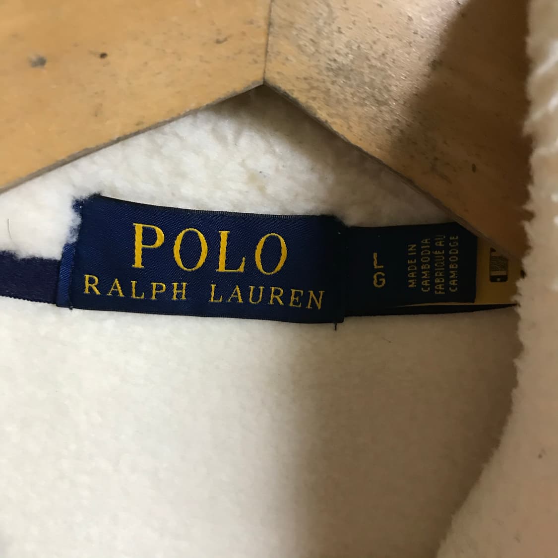 폴로 모크넥 신형라인 큐알정품 아이보리 후리스 반단추 상품이미지3