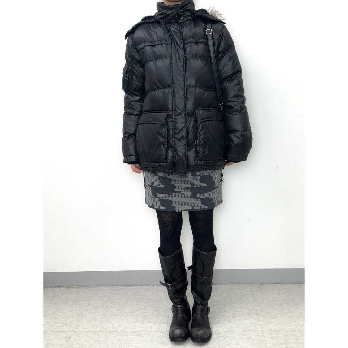 빈티지 블랙 점퍼 패딩 상품이미지2