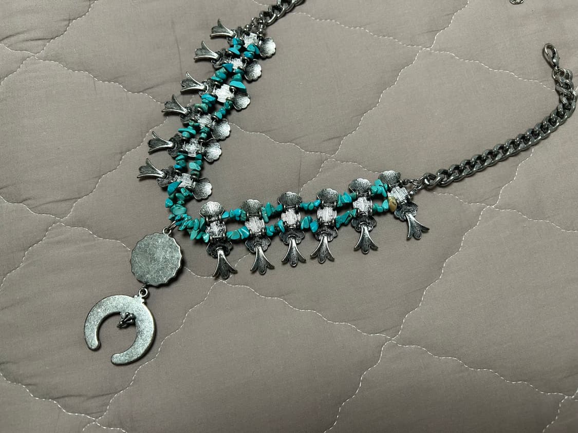 나바호 네이티브 아메리칸 인디언 목걸이 빈티지 터키석 목걸이 상품이미지4