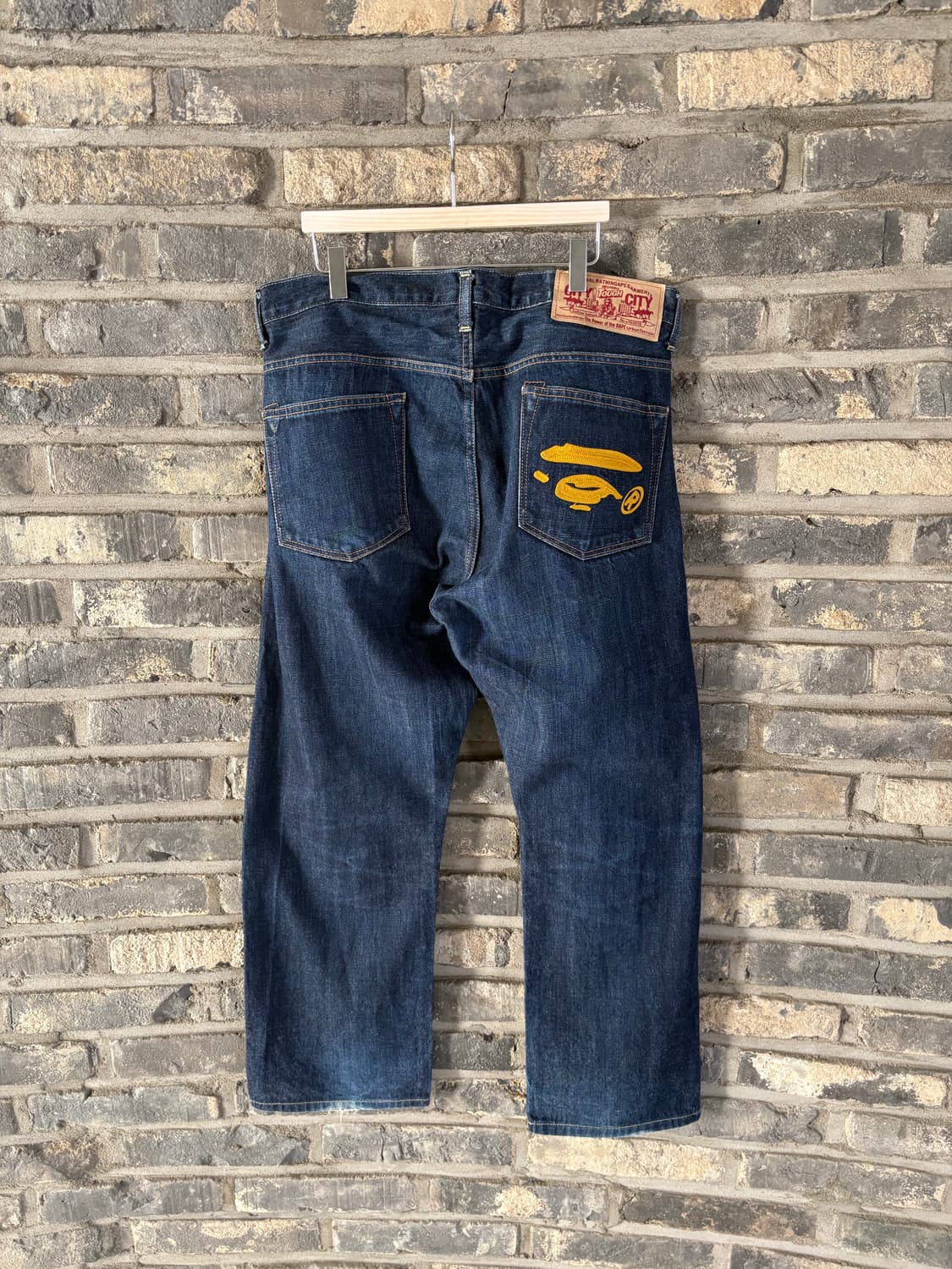 A Bathing Ape Embroidered Ape Logo Denim 상품이미지1