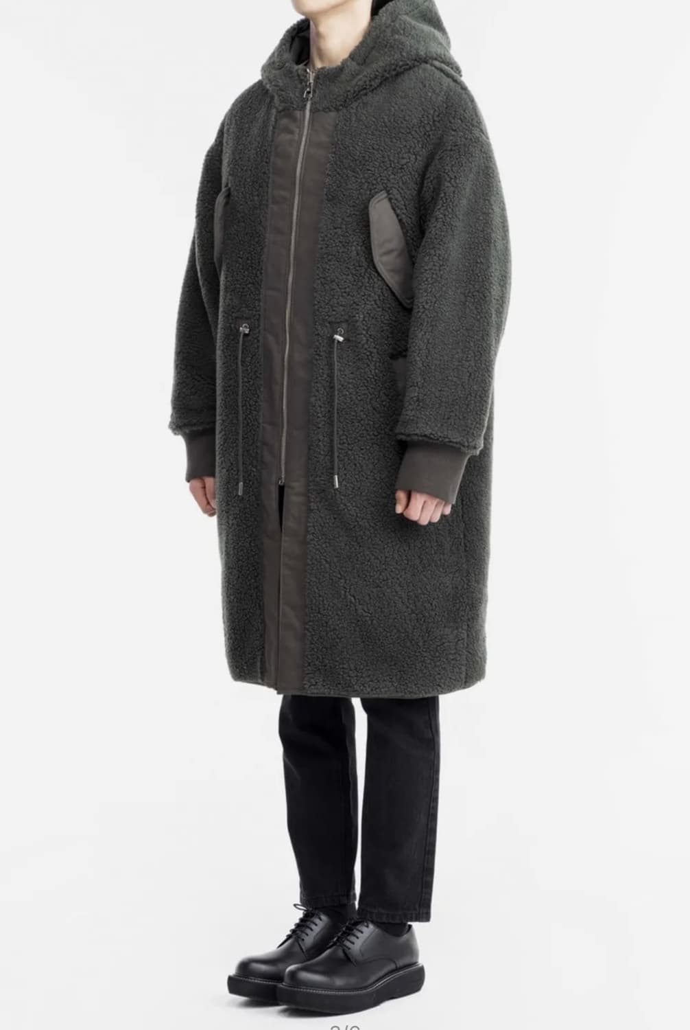 송지오 리버시블 쉐르파 롱 파카 점퍼 상품이미지2