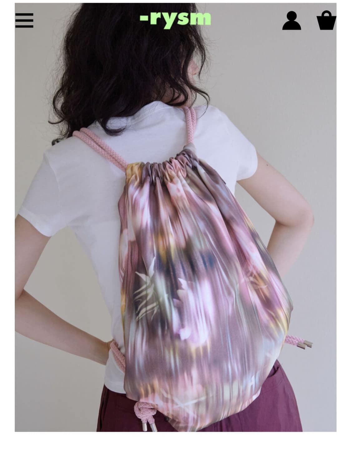 Rysm 리즘  Eco flower string bag - brown 상품이미지1