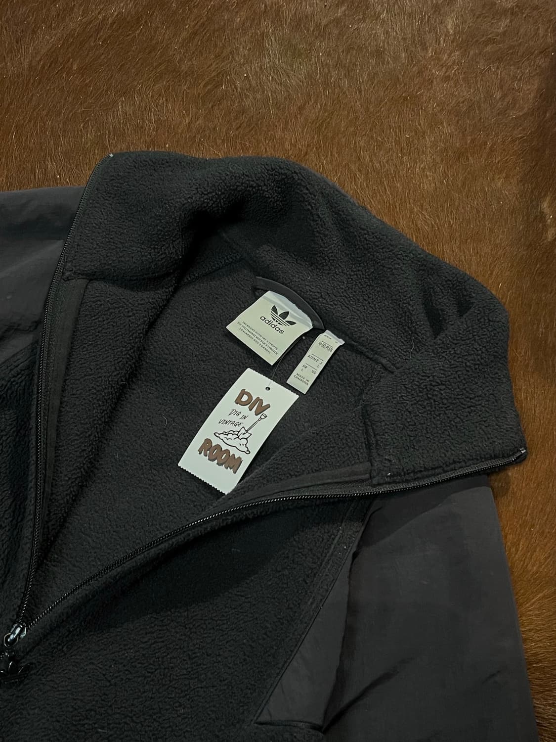 Adidas 아디다스 백 로고 플리스 집업 상품이미지5