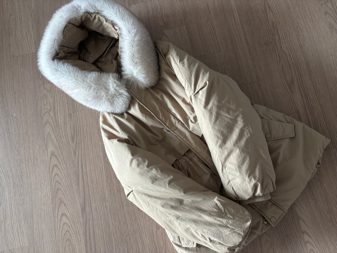 새상품급 지컷 사가퍼 날개 스트링 야상형 패딩 55(66가능) 상품이미지1