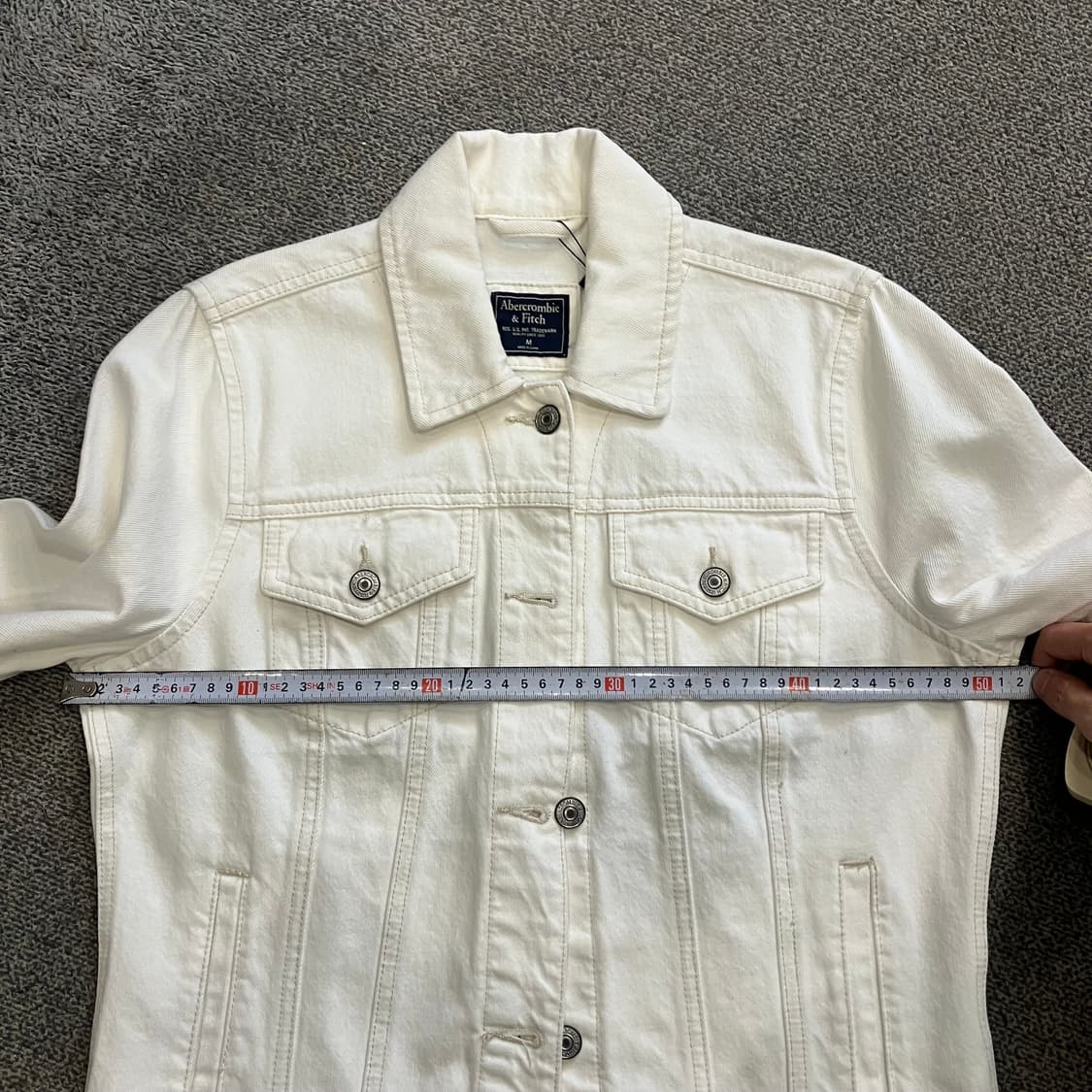 440 아베크롬비 트러커 자켓 화이트 데님 청자켓 상품이미지5