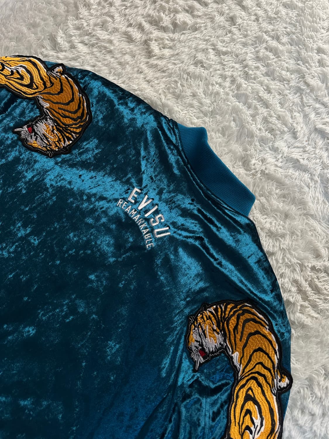 EVISU 블루 벨벳 호랑이 스카잔 상품이미지4