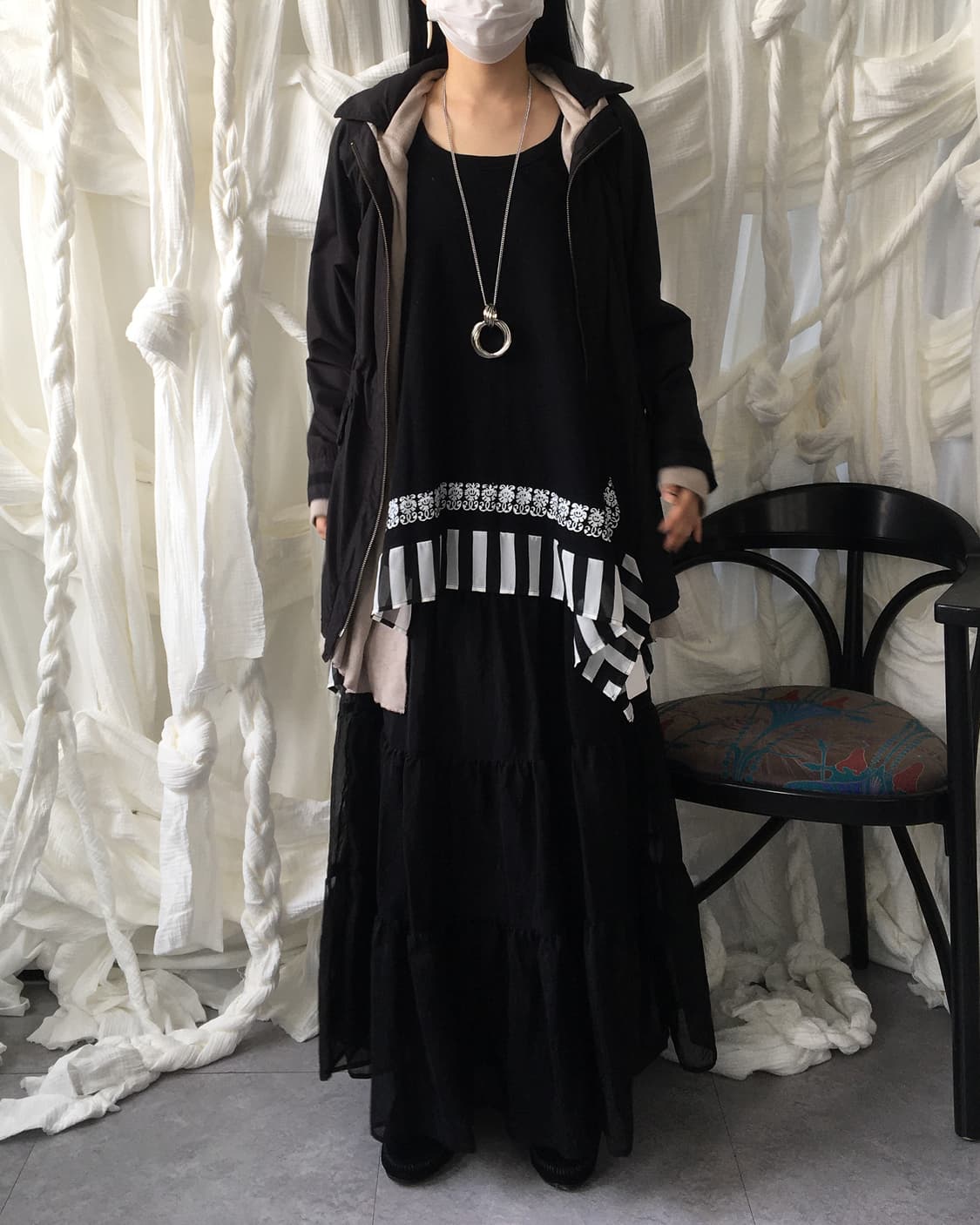 reversible Drape layered point jacket 상품이미지8