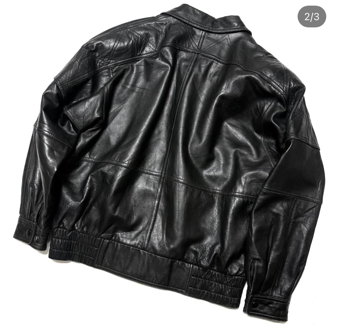 Happy - 레더 봄버 자켓 상품이미지2