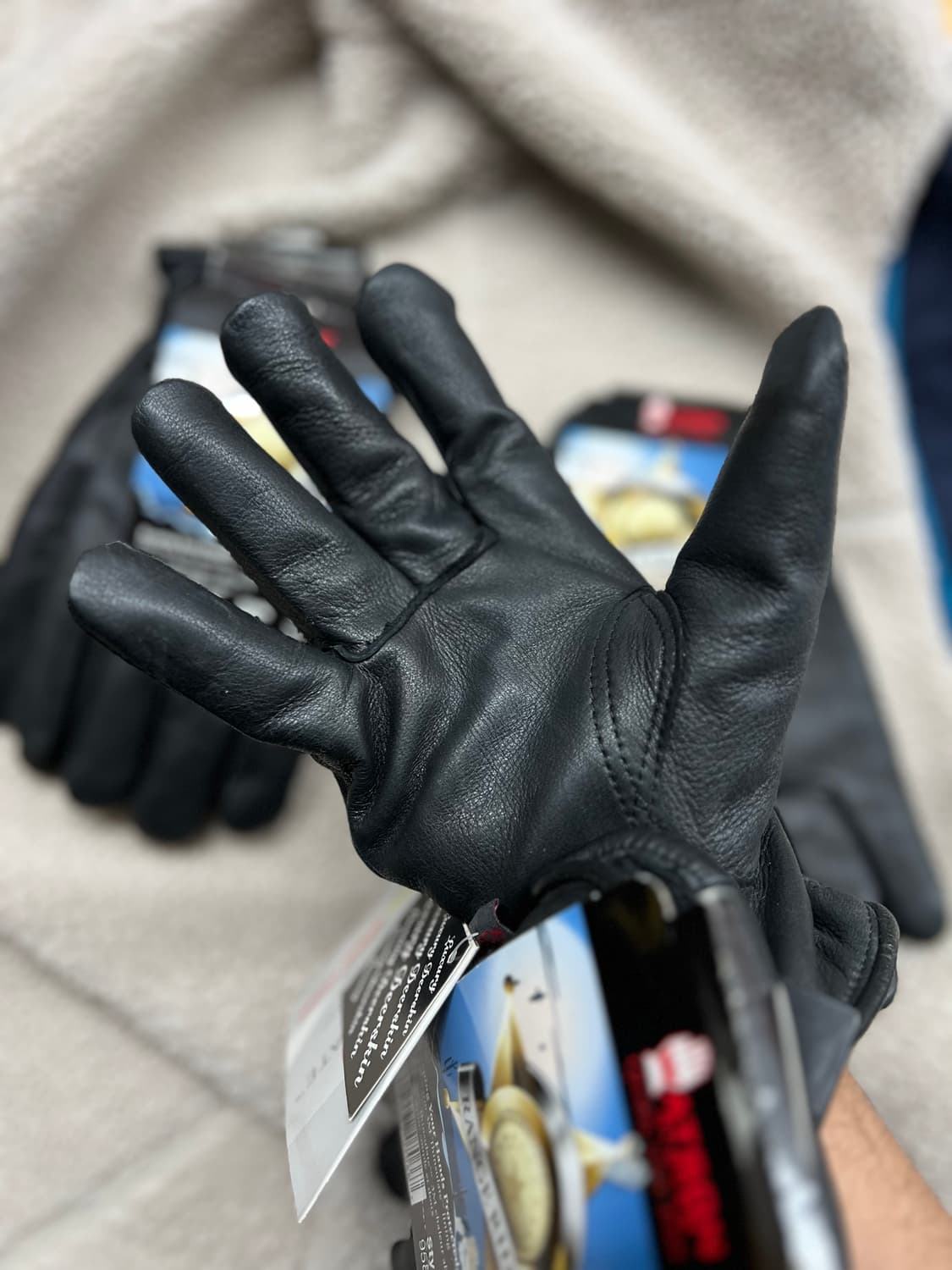 사슴가죽 블랙 글러브 XL 상품이미지4