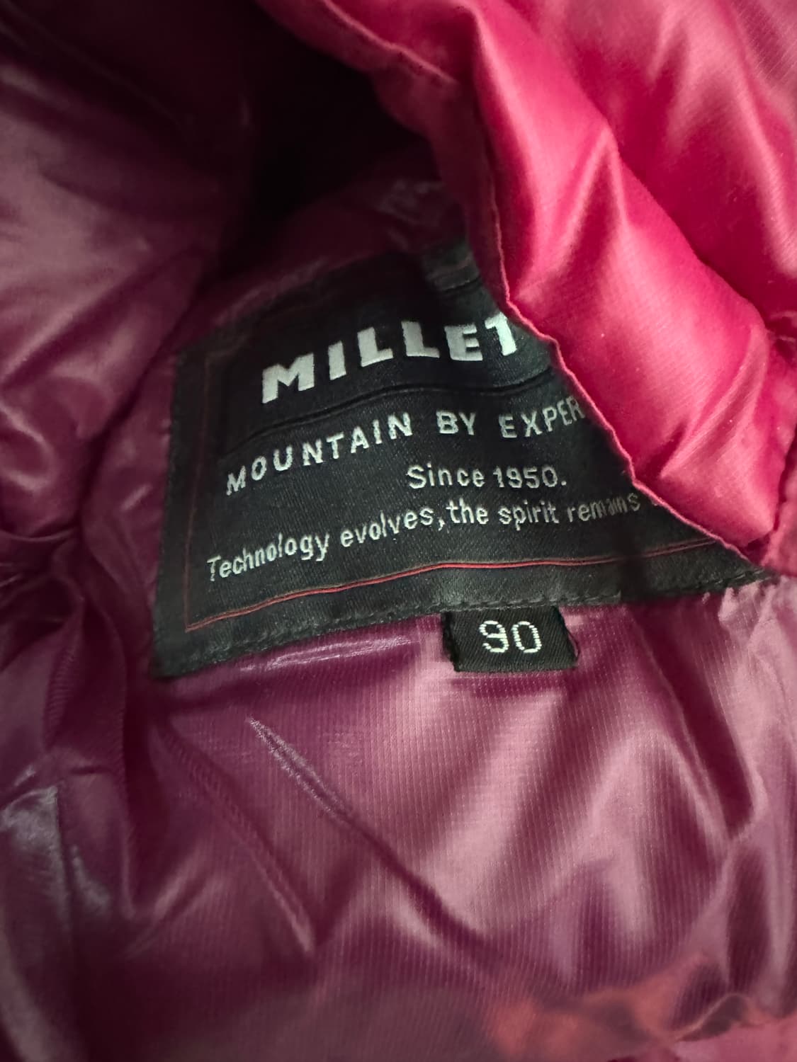 여성 밀레 구스다운 경량 패딩 자켓 S 핑크 상품이미지4