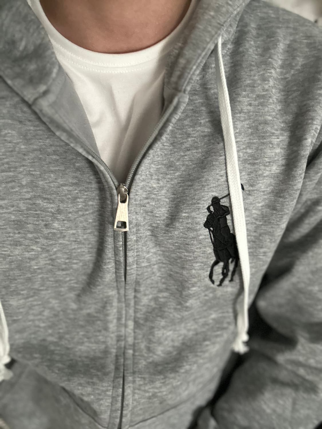 폴로 그레이 후드집업 상품이미지2