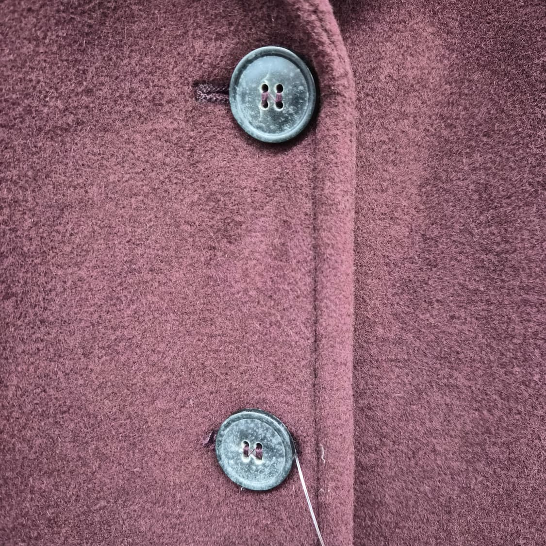 막스엔코 버건디 울 코트 여성 S 상품이미지4