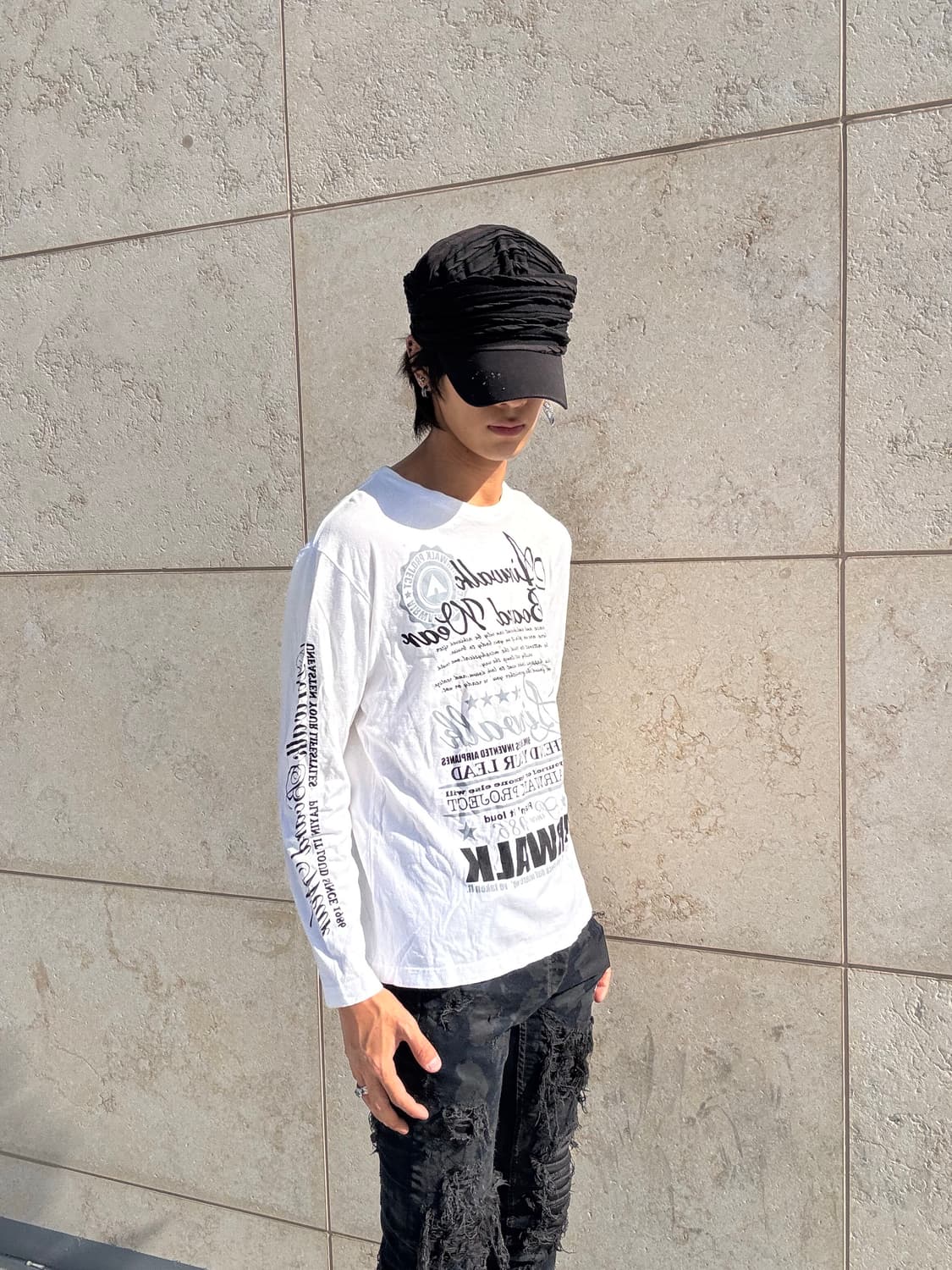 “Airwalk”Y2K Print White Sleeve 상품이미지10