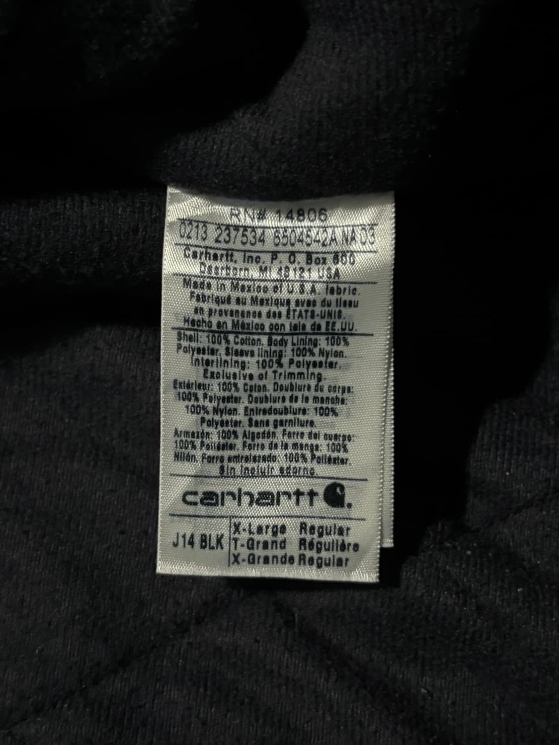 칼하트 산타페 J14 BLK XL/R 상품이미지8