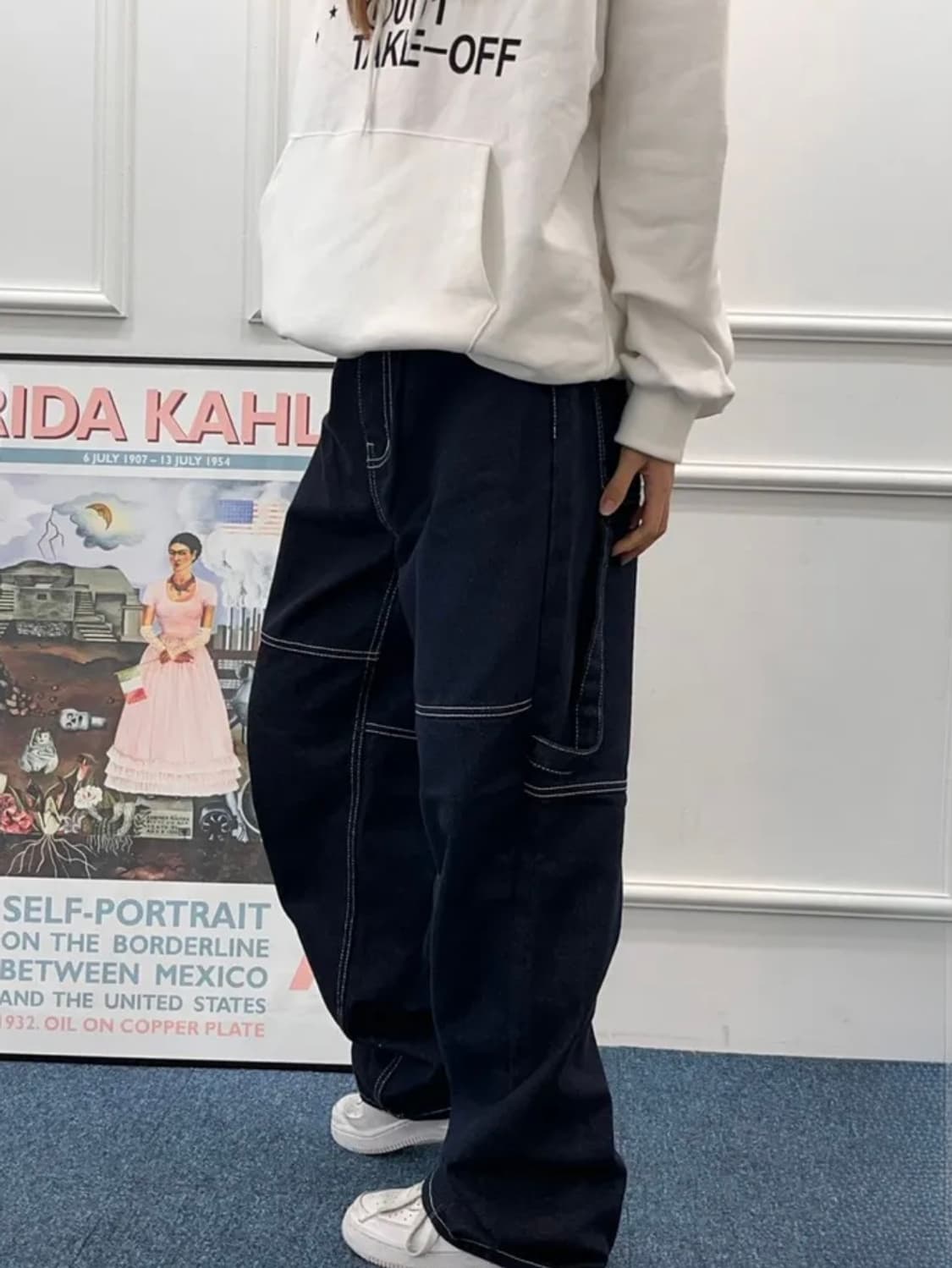 ootj 스티치 논페이드 생지 데님 s 상품이미지5