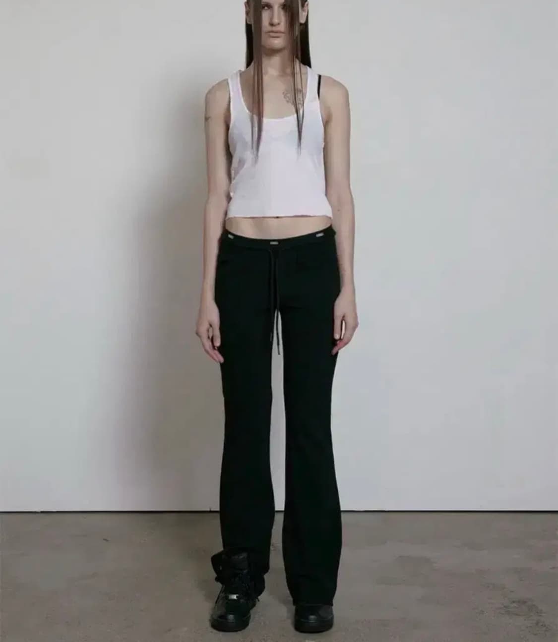 보헴서 로고 밴드 부츠컷 팬츠 상품이미지2