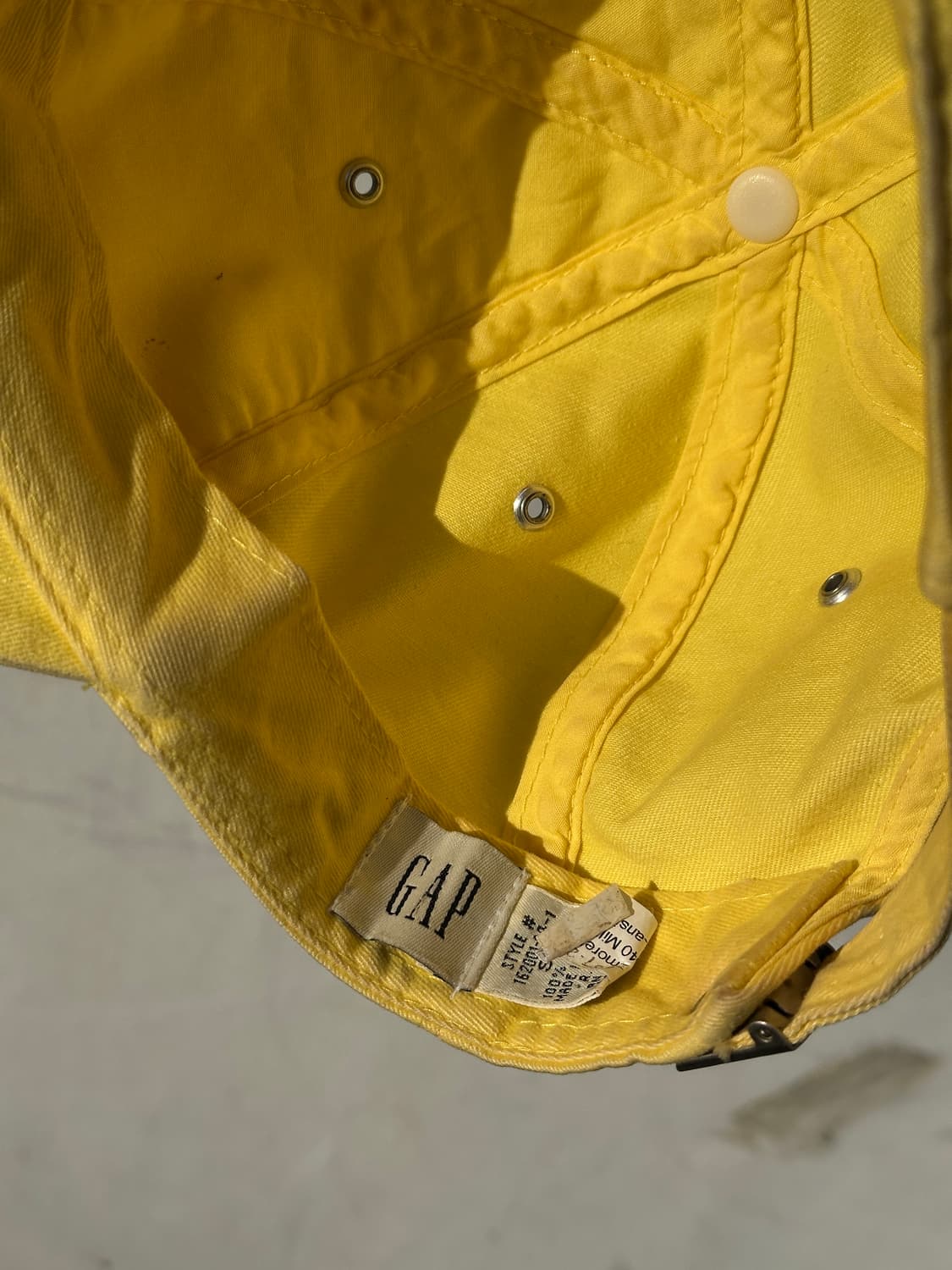 [M-L] 00s Gap 올드 갭 옐로우 볼캡 모자 상품이미지6